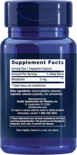 Life Extension Melatonin, 3 mg,