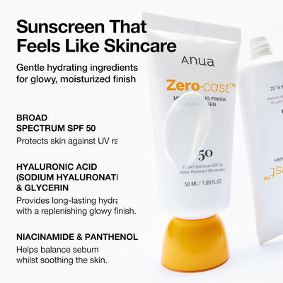 Anua Zero-Cast Moisturizing Finish Sunscreen SPF 50 - view 3