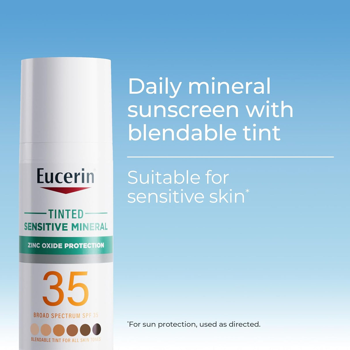 Eucerin Sun Tinted Sensitive Mineral Face Sunscreen Lotion SPF 35
