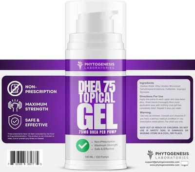 Phytogenesis DHEA 75mg Topical Gel - view 3