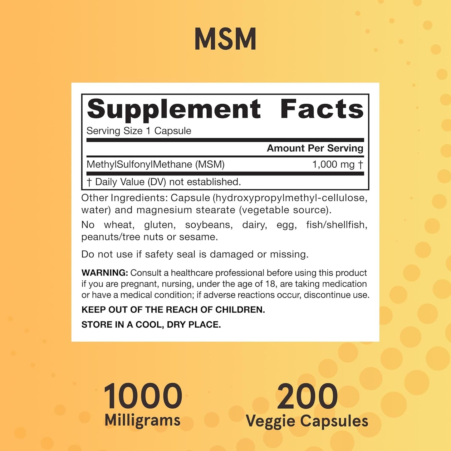 Jarrow MSM - Joints Supplement