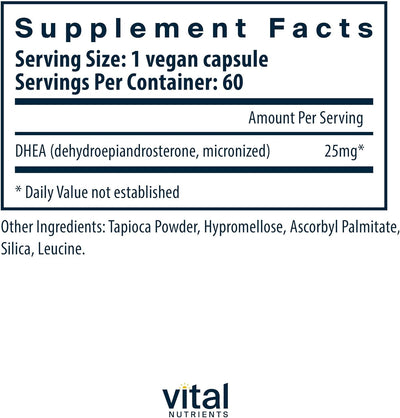Vital Nutrients DHEA 25mg - view 4