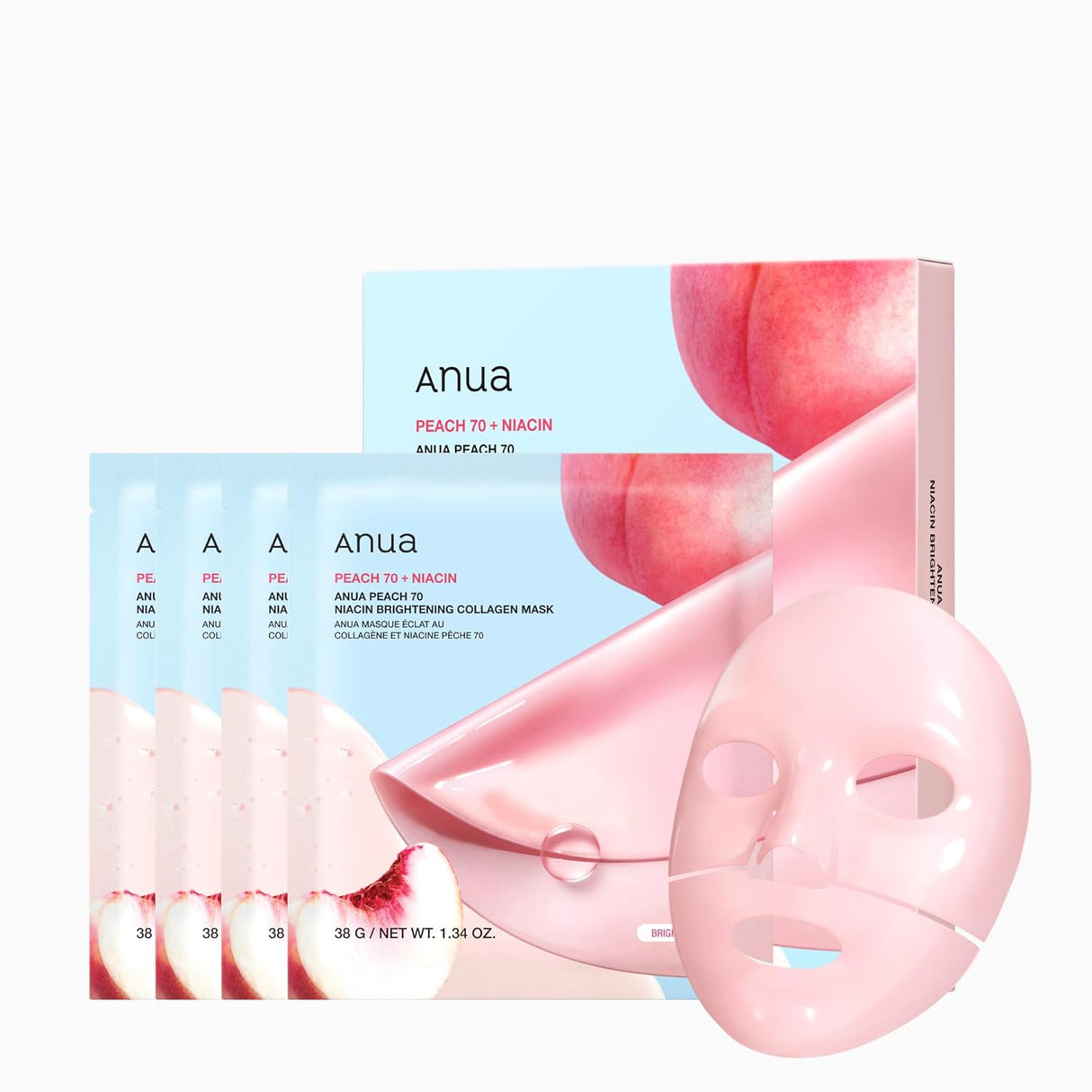 ANUA Peach 70 Niacin Brightening Collagen Mask,