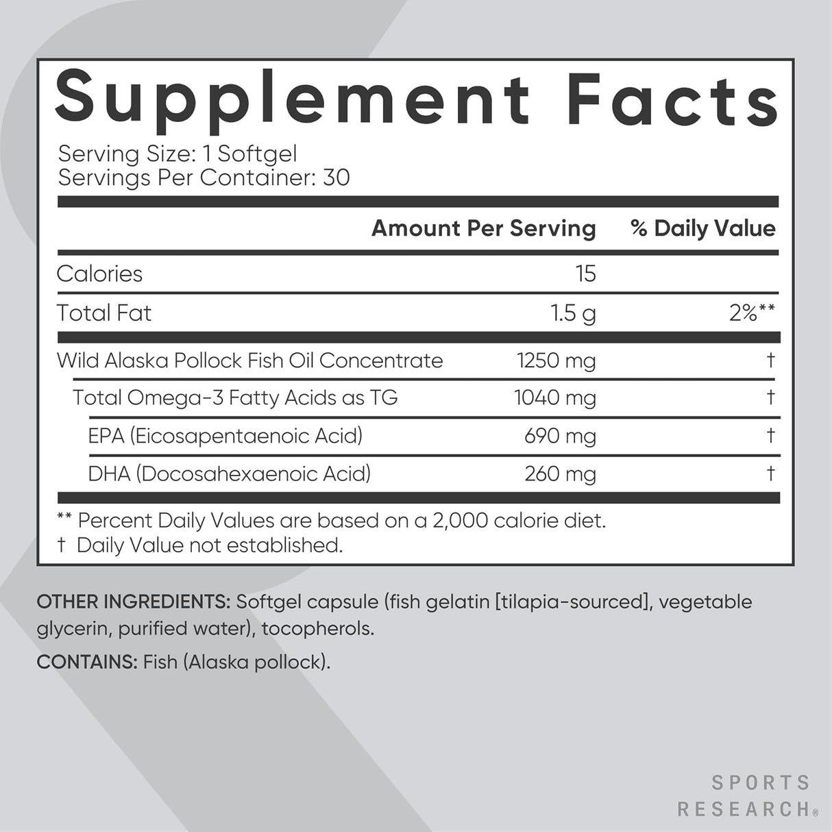 Sports Research  Omega 3