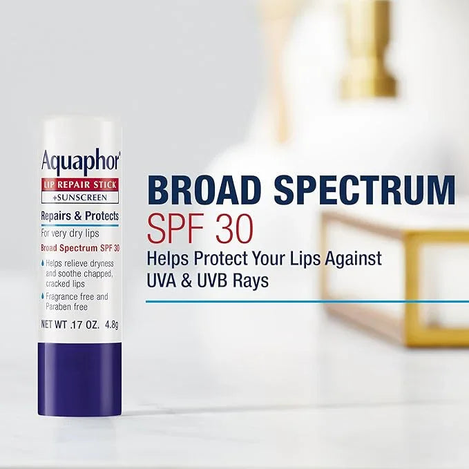 Aquaphor Lip Repair Lip Balm with Sunscreen,