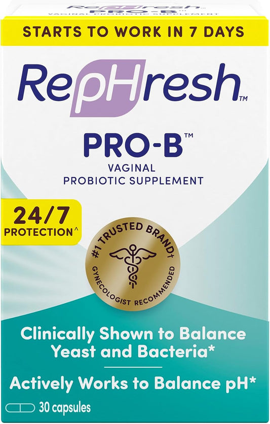 RepHresh Pro-B Probiotic Feminine Supplement.