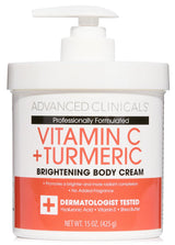 Advanced Clinicals Vitamin C + Turmeric  Face and Body Cream 424