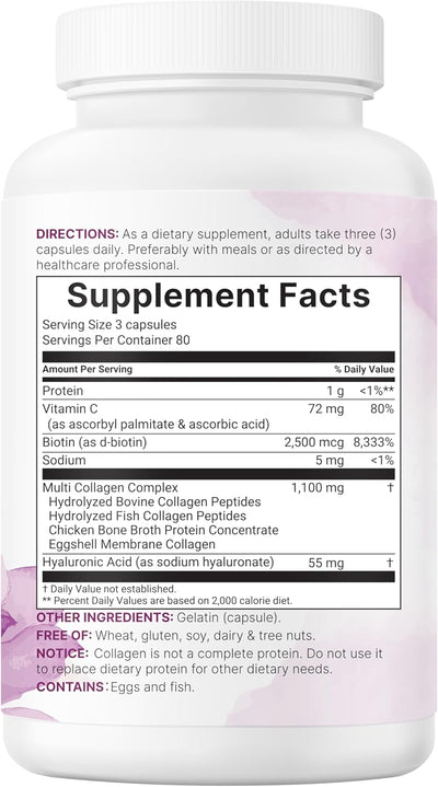 Micro Ingredients Multi Collagen  240 Capsules - view 4