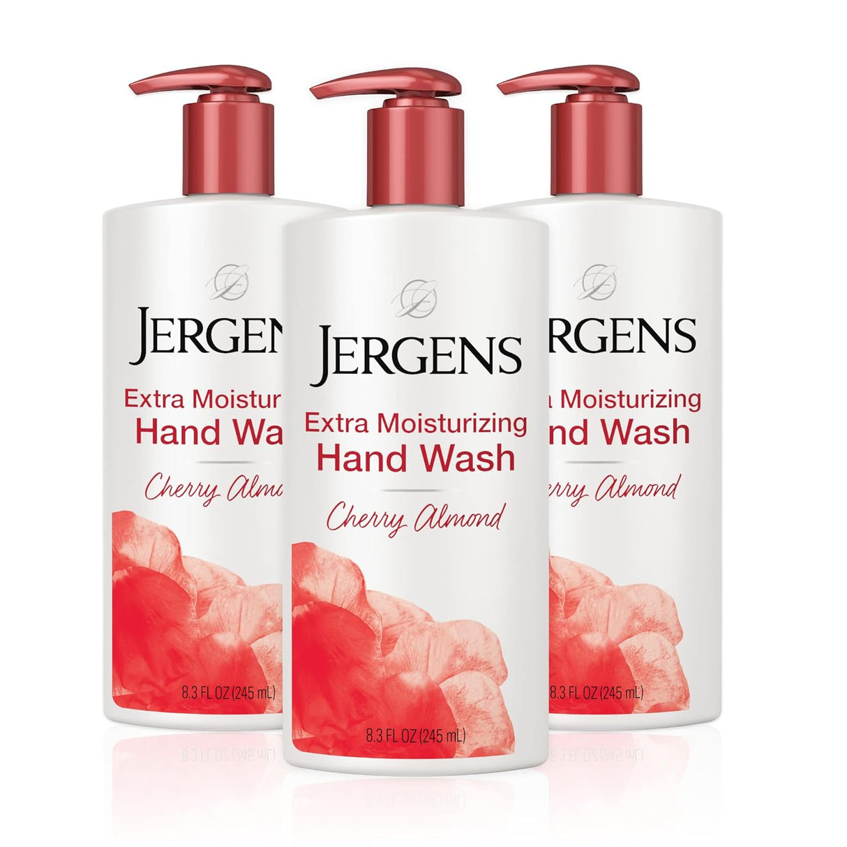 Jergens Liquid Hand Soap Dispenser| Cherry Almond | For Dry Hands