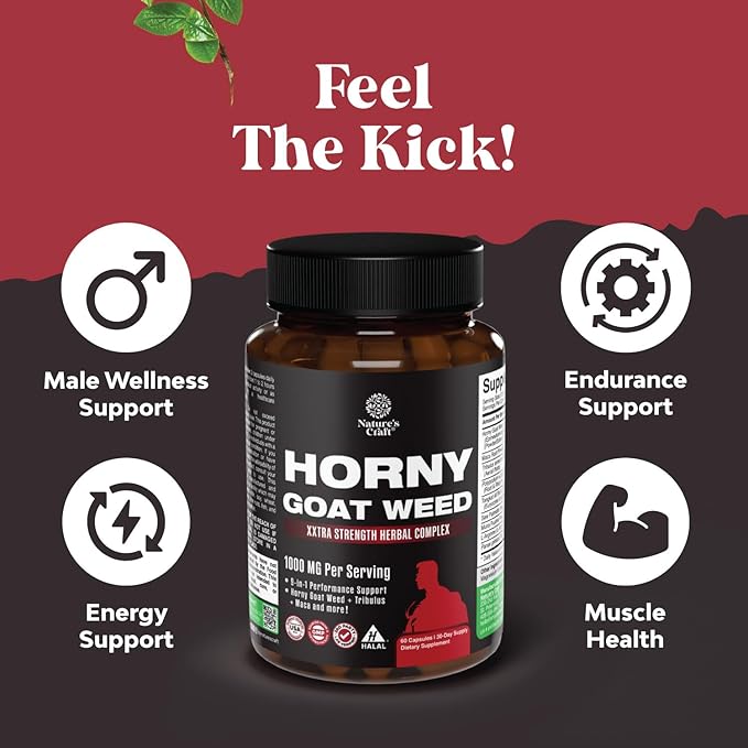 Horny Goat Weed Extract Complex - for Men and Women for Enhanced Energy and Stamina - 30 Servings