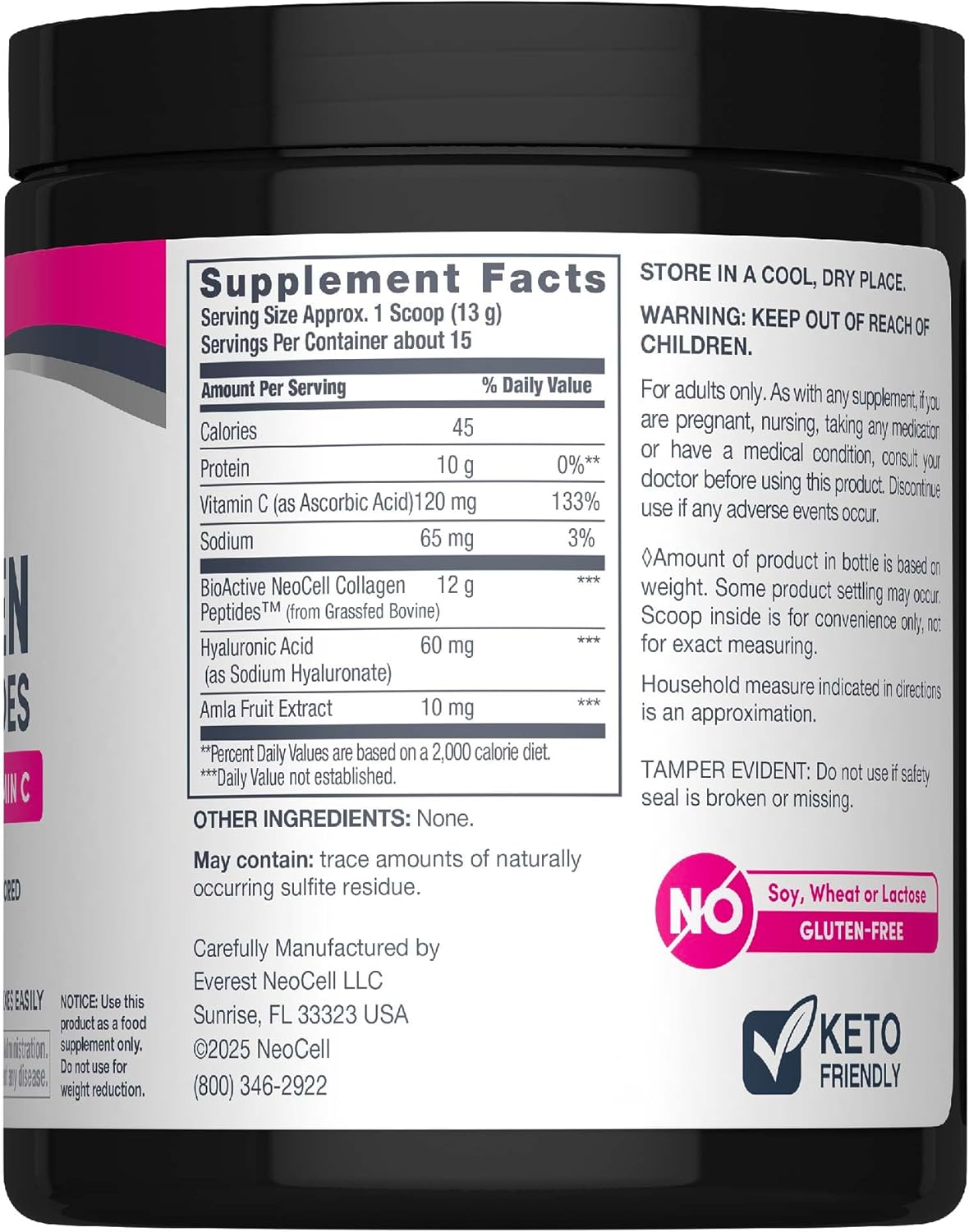 NeoCell Super Collagen Plus With Vitamin C and Hyaluronic Acid