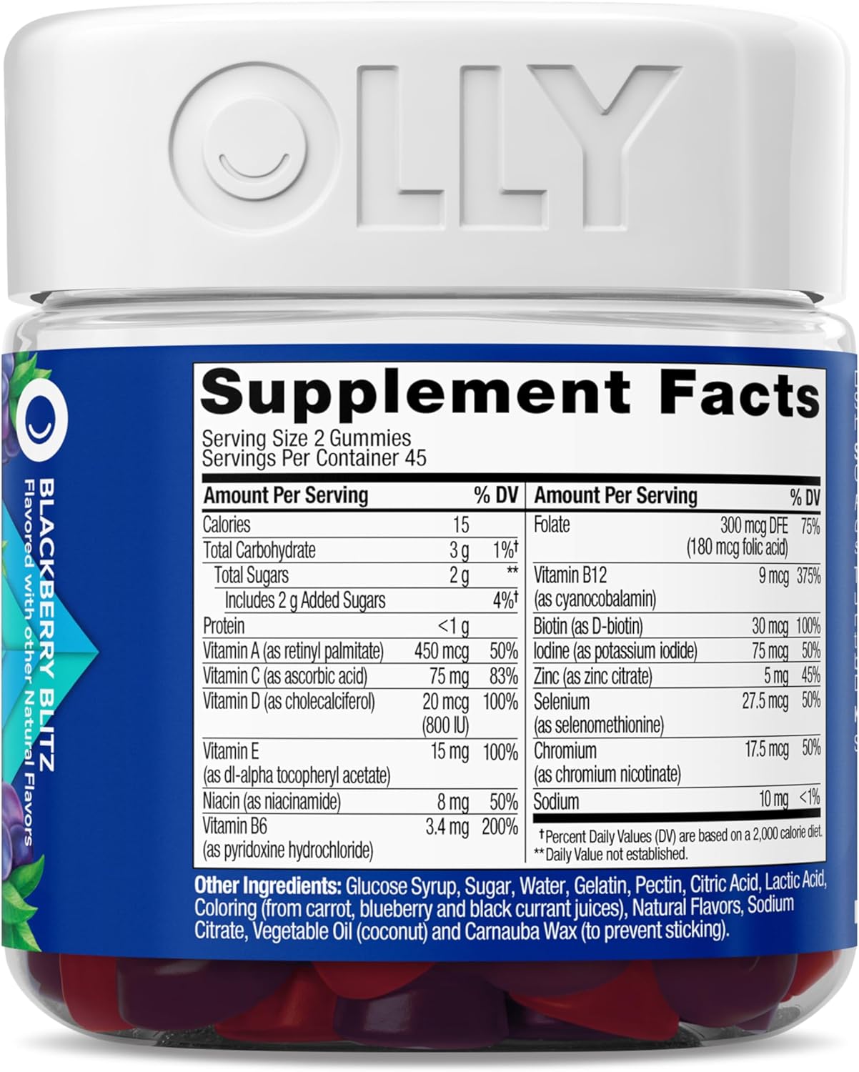 OLLY Men's Multivitamin Gummy Blackberry