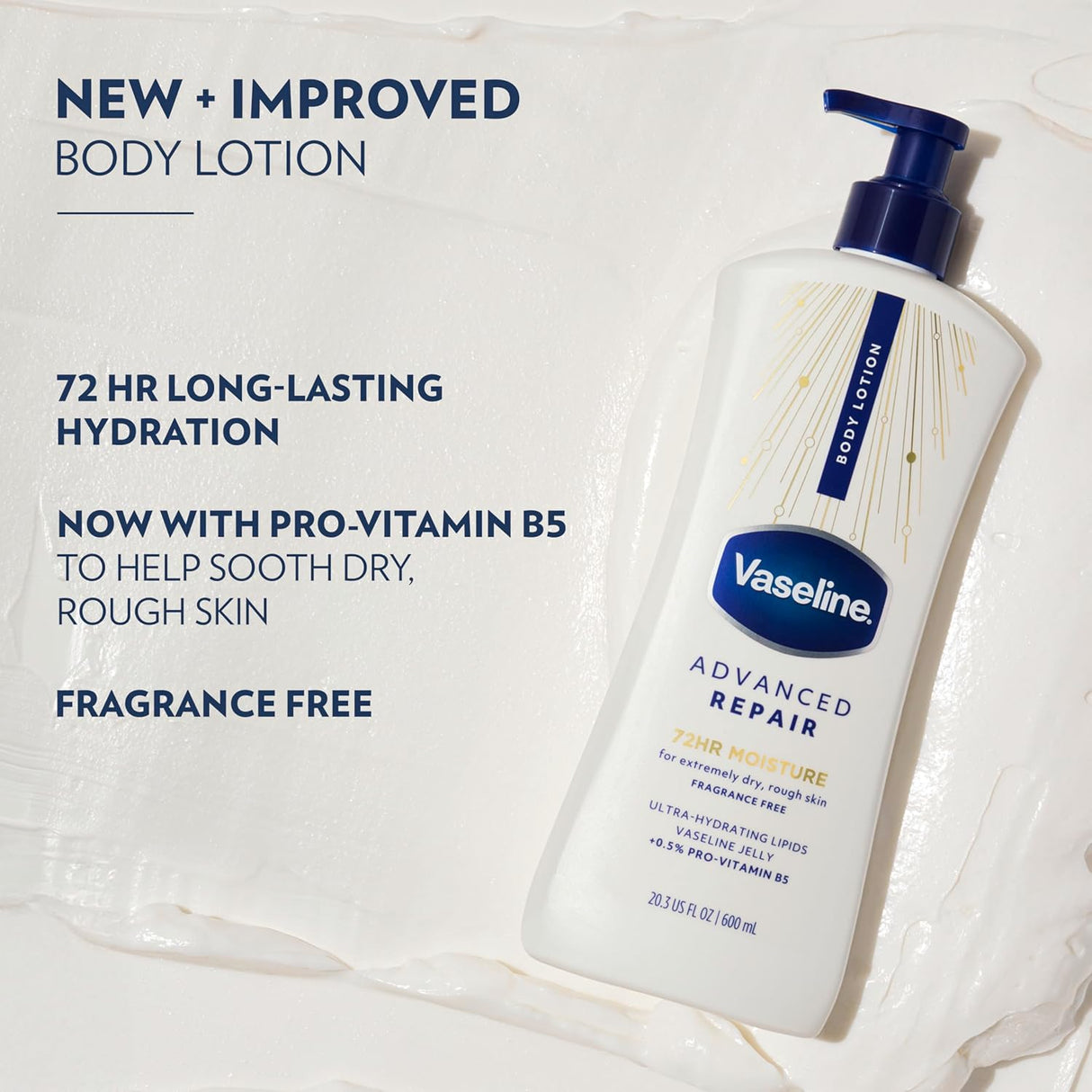 Vaseline Intensive Care Advanced Repair Unscented Healing Moisture Lotion