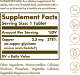 Solgar Chelated Copper, 100 Tablets
