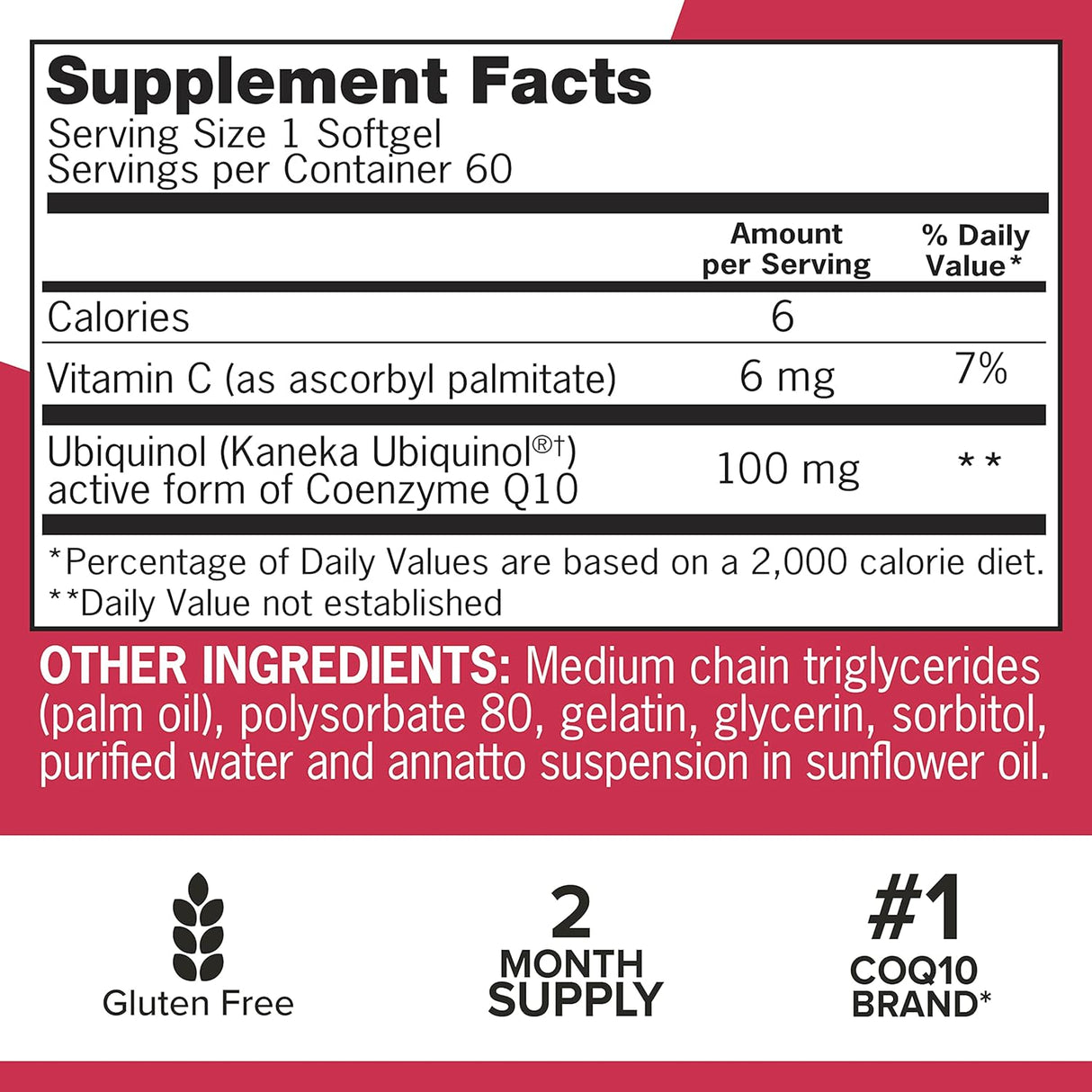 Ubiquinol CoQ10 Mega 60 Softgels