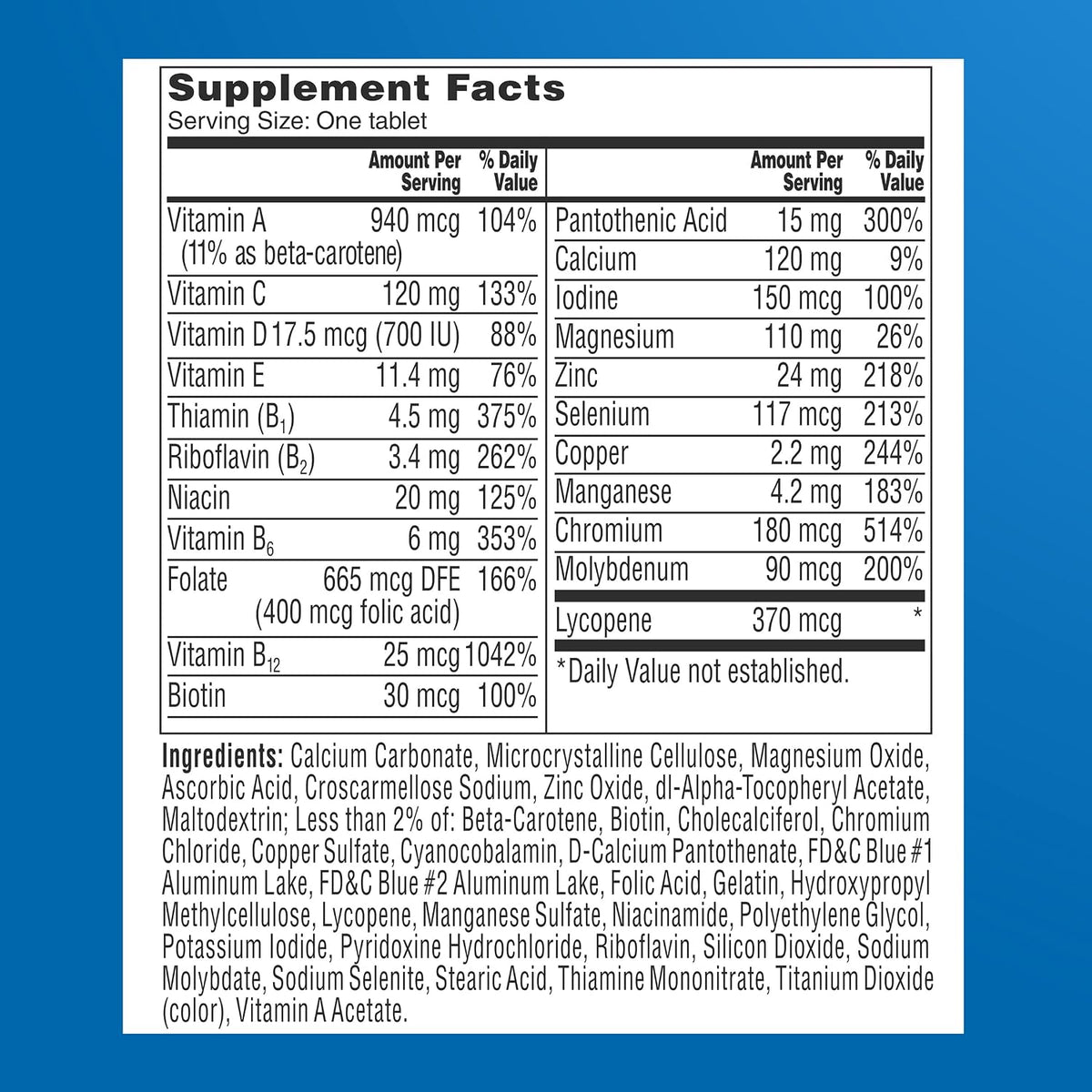 One A Day Men’s 50+ Healthy