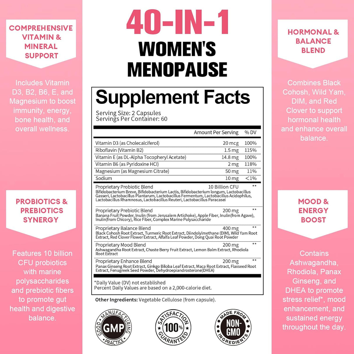 40-in-1 Menopause Supplements for Women