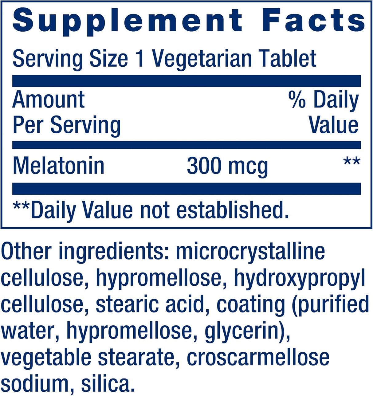 Life Extension Melatonin 6-Hour Timed Release 300mcg