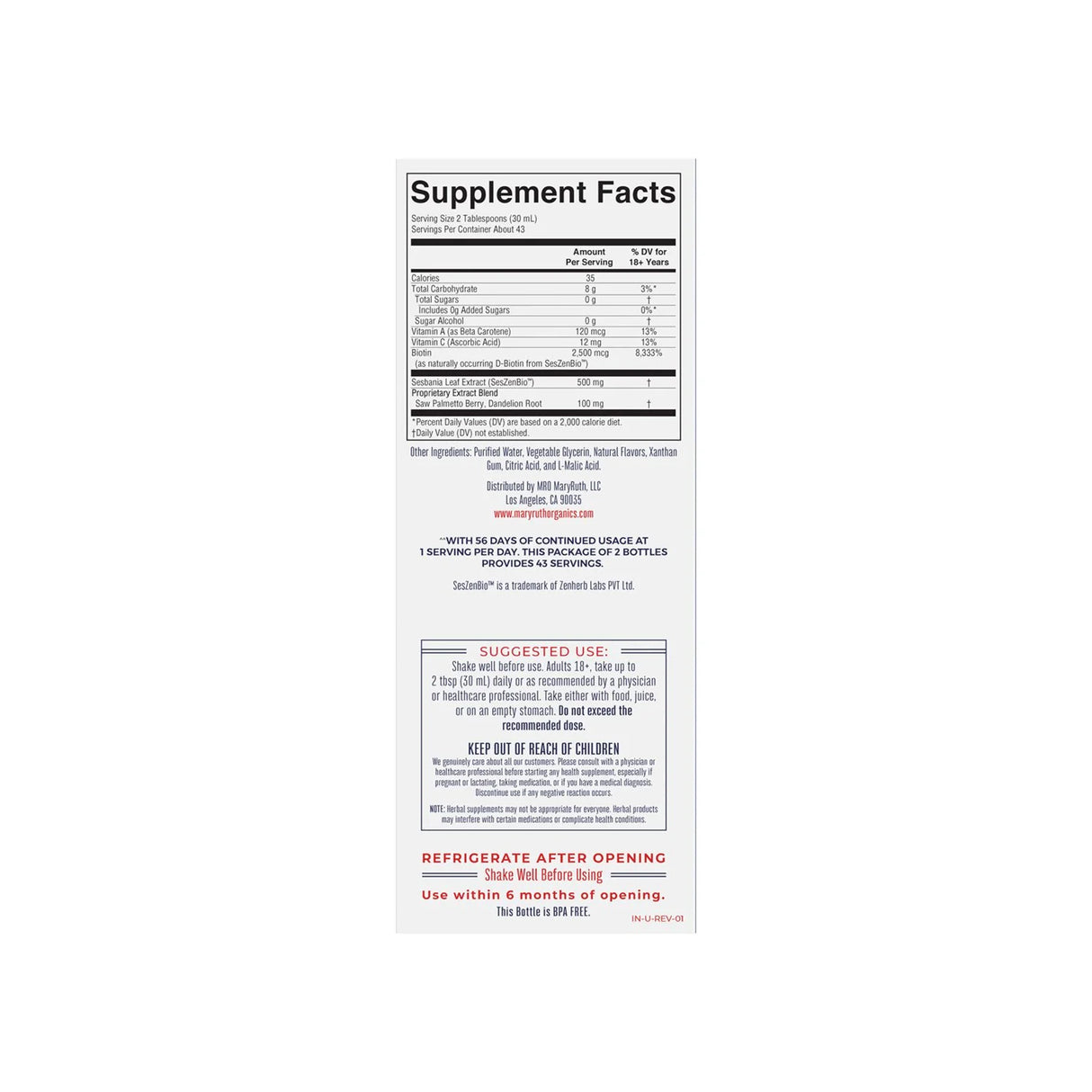 MaryRuth's Daily Liquid Hair Formula 22 fl. oz