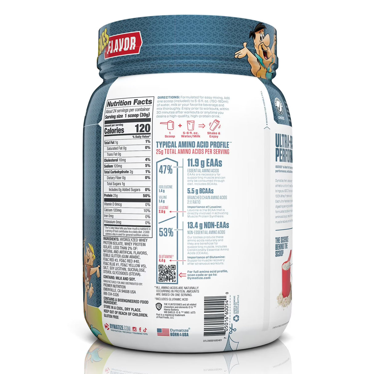 Dymatize ISO100 Hydrolyzed Whey Protein Powder, Fruity Pebbles