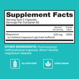 Magnesium Glycinate Capsules 420mg 120 Count