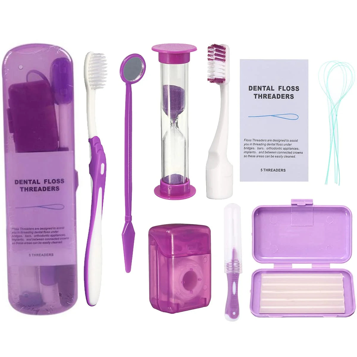 Portable Orthodontic Oral Care Kit, Travel Kit for Braces Care