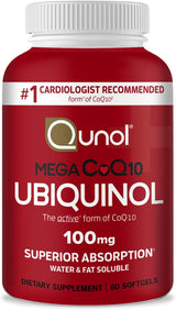 CoQ10 Supplement - Kenya. Qunol Ubiquinol Mega 100 Softgels