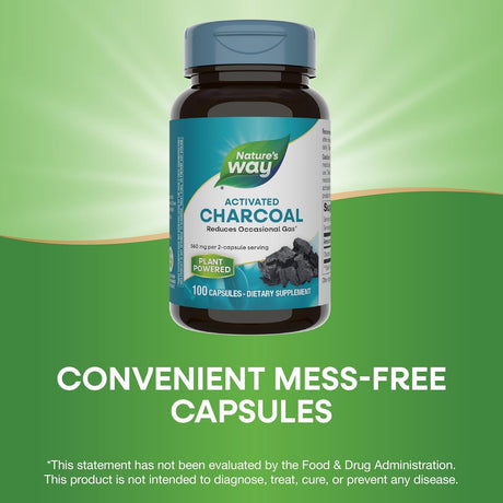 Activated Charcoal 560 mg Charcoal per serving 100 Capsules - price in Kenya