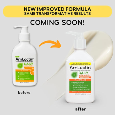 AmLactin Daily Vitamin C Lotion - 7.9 oz Body Lotion with 7% Lactic Acid - Kenya