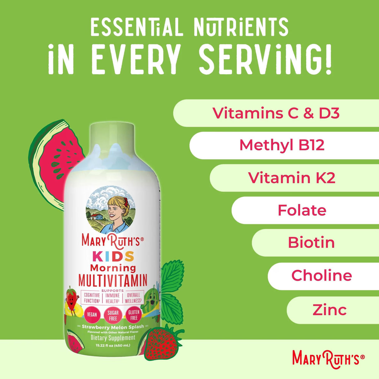 MARYRUTH'S Liquid Morning Multivitamin for Kids