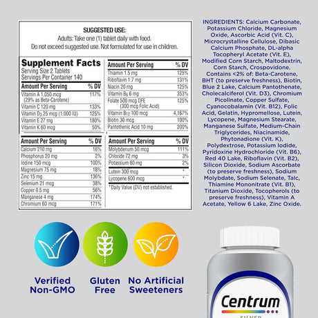 Centrum Silver Men's 50+ Multivitamin - 200 Tablets - price in Kenya