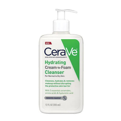 CeraVe Hydrating Cream-to-Foam Cleanser Face Wash With Hyaluronic Acid - Kenya