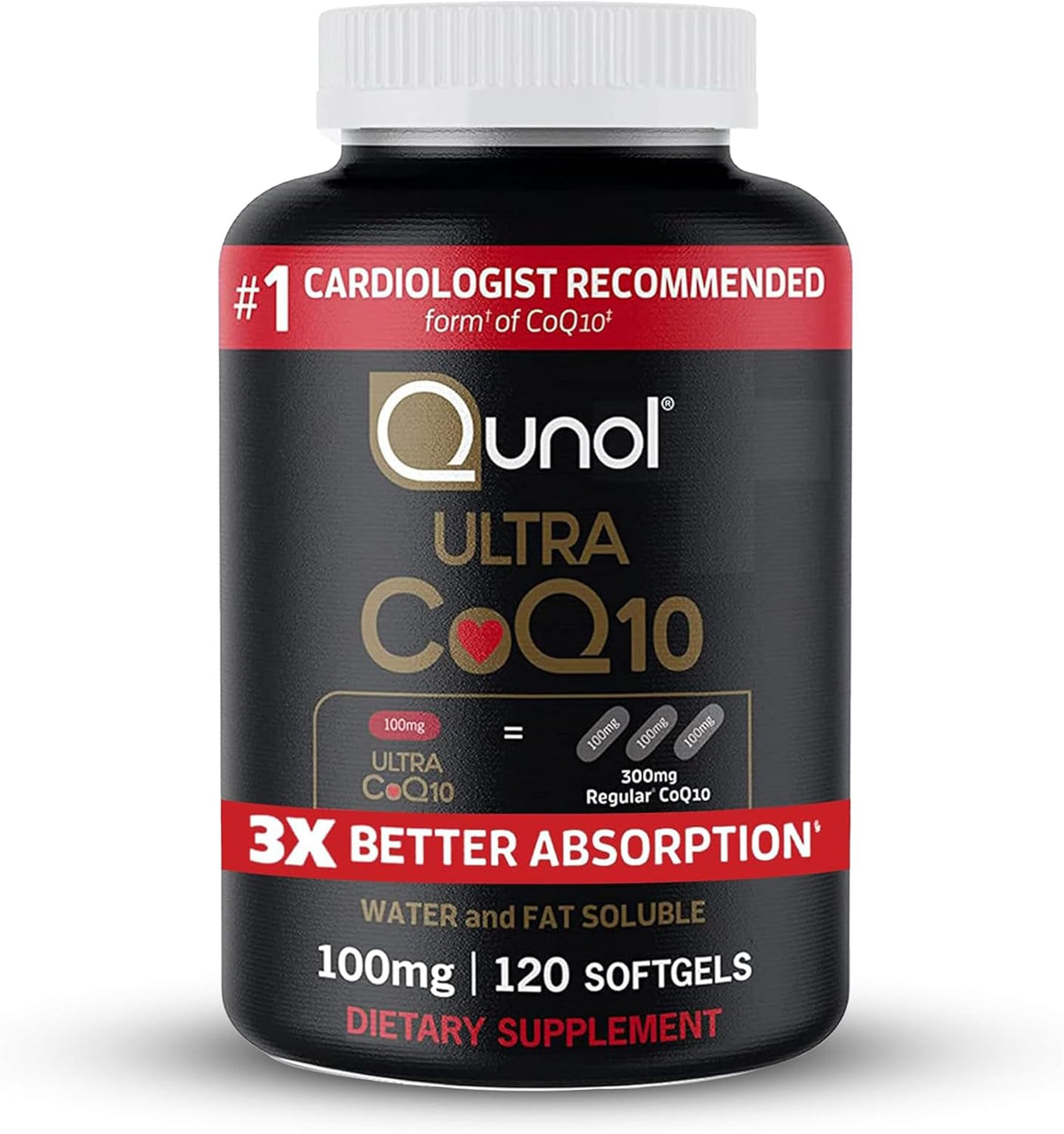 Qunol Ultra CoQ10 100mg,120 Softgels