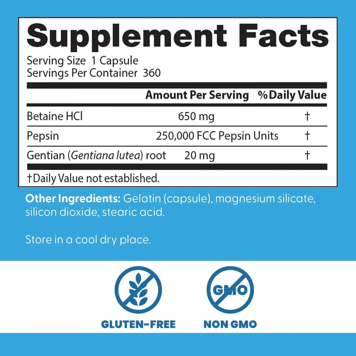 Doctor's Best Betaine HCI Pepsin & Gentian Bitters - Kenya