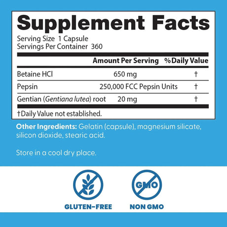 Doctor's Best Betaine HCI Pepsin & Gentian Bitters - Kenya