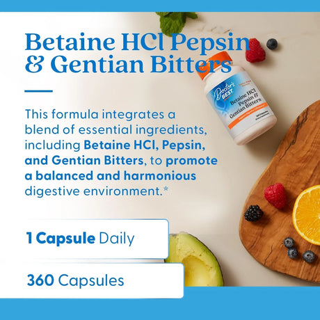 Doctor's Best Betaine HCI Pepsin & Gentian Bitters - Kenya