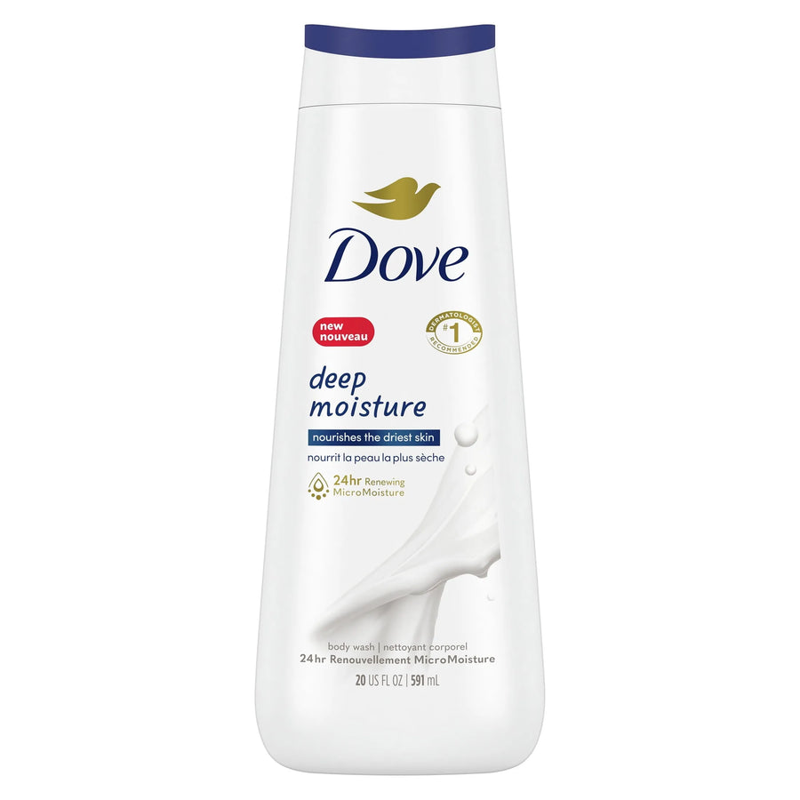 Dove Deep Moisture Nourishing Long Lasting Body Wash, 20 fl oz