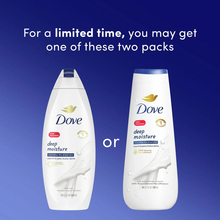 Dove Deep Moisture Nourishing Long Lasting Body Wash, 20 fl oz