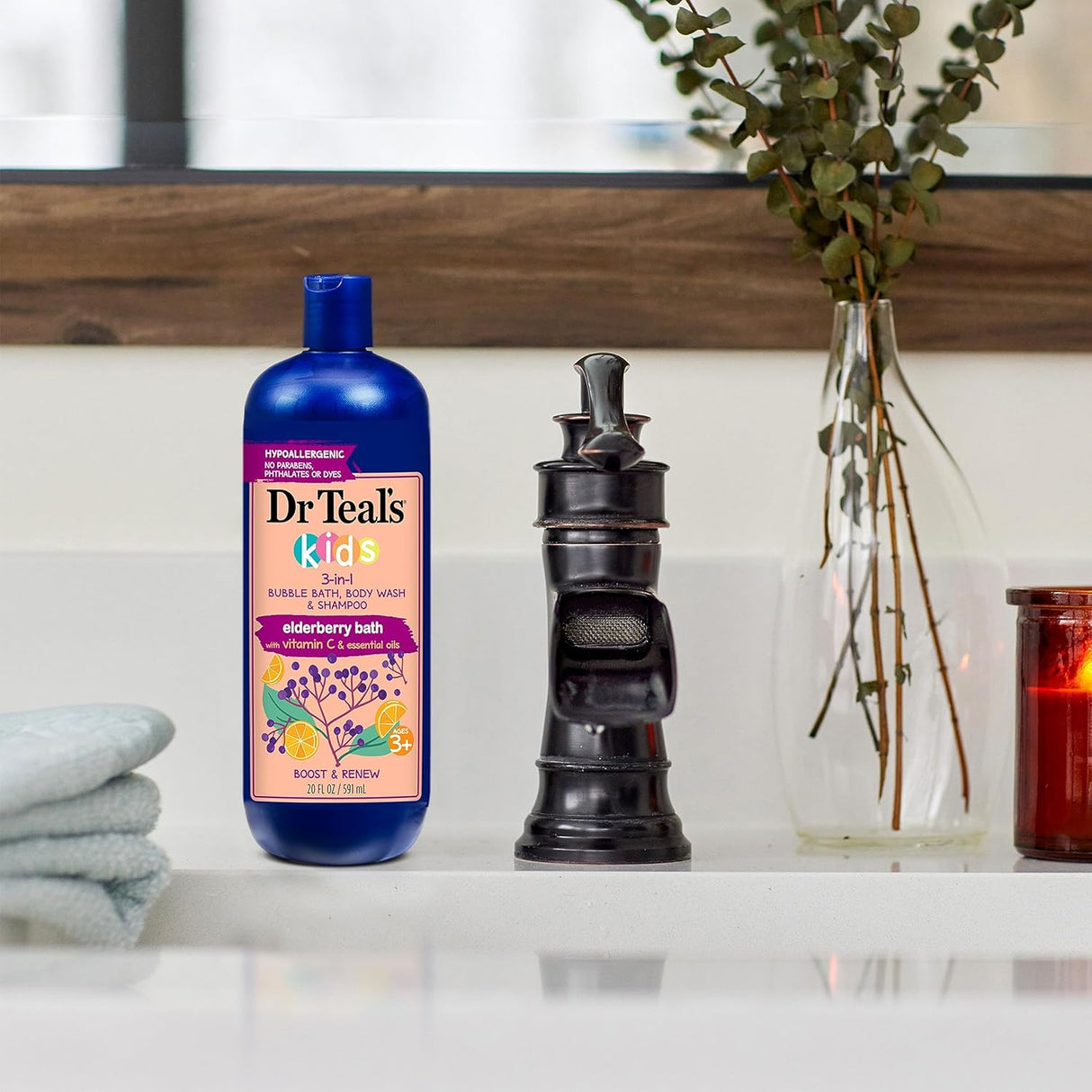 Dr Teal's Kids 3-in-1 Elderberry Bath- Kenya - Kenya
