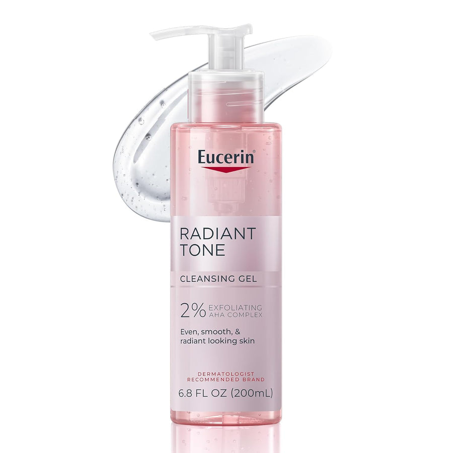 Eucerin Radiant Tone Face Cleanser Gel with 2% Exfoliating AHA Complex