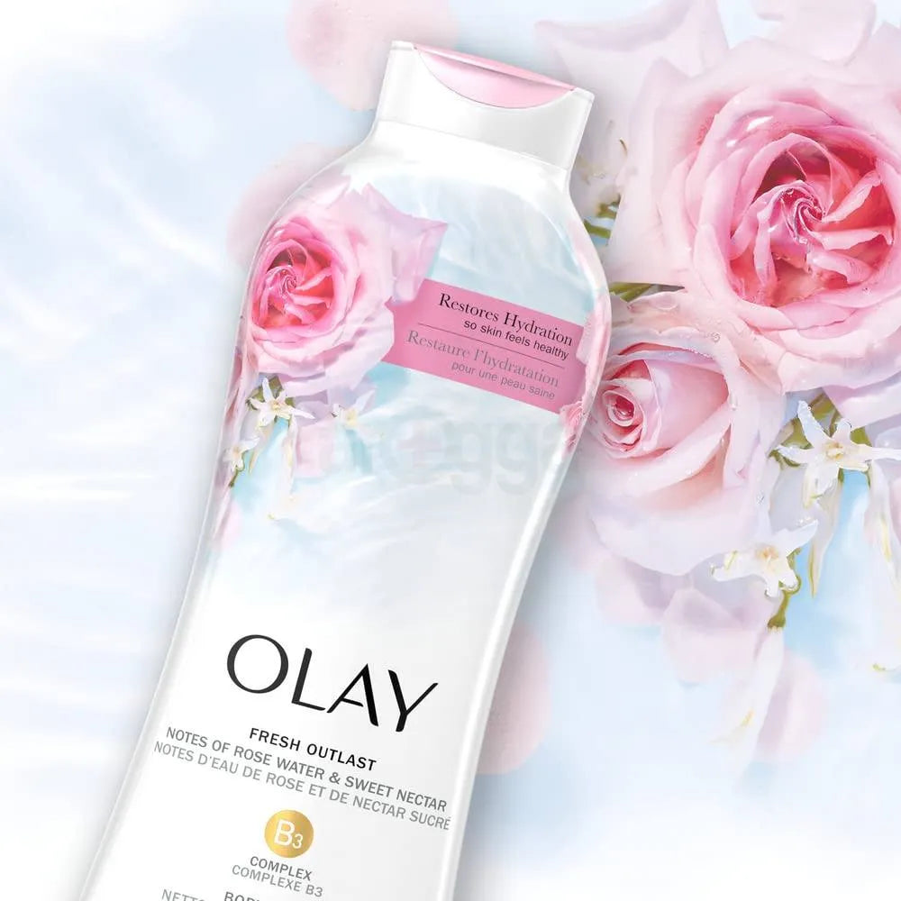 Olay Fresh Outlast Rose Water & Sweet Nectar Body Wash