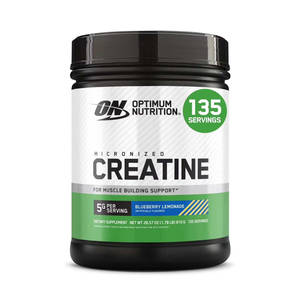 Optimum Nutrition Micronized Creatine, Blueberry Lemonade 810G