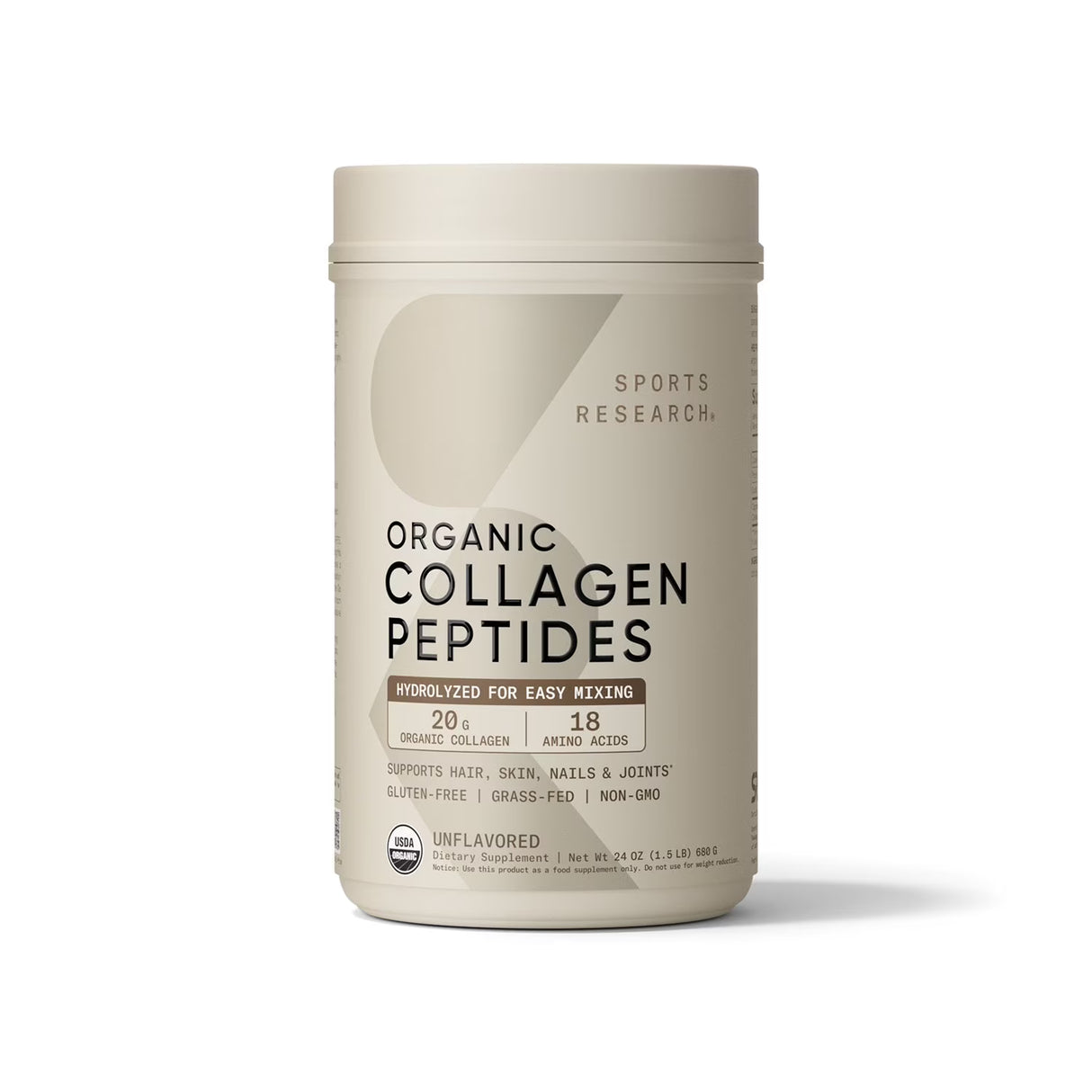 Sports Research Collagen Peptides Powder 680g