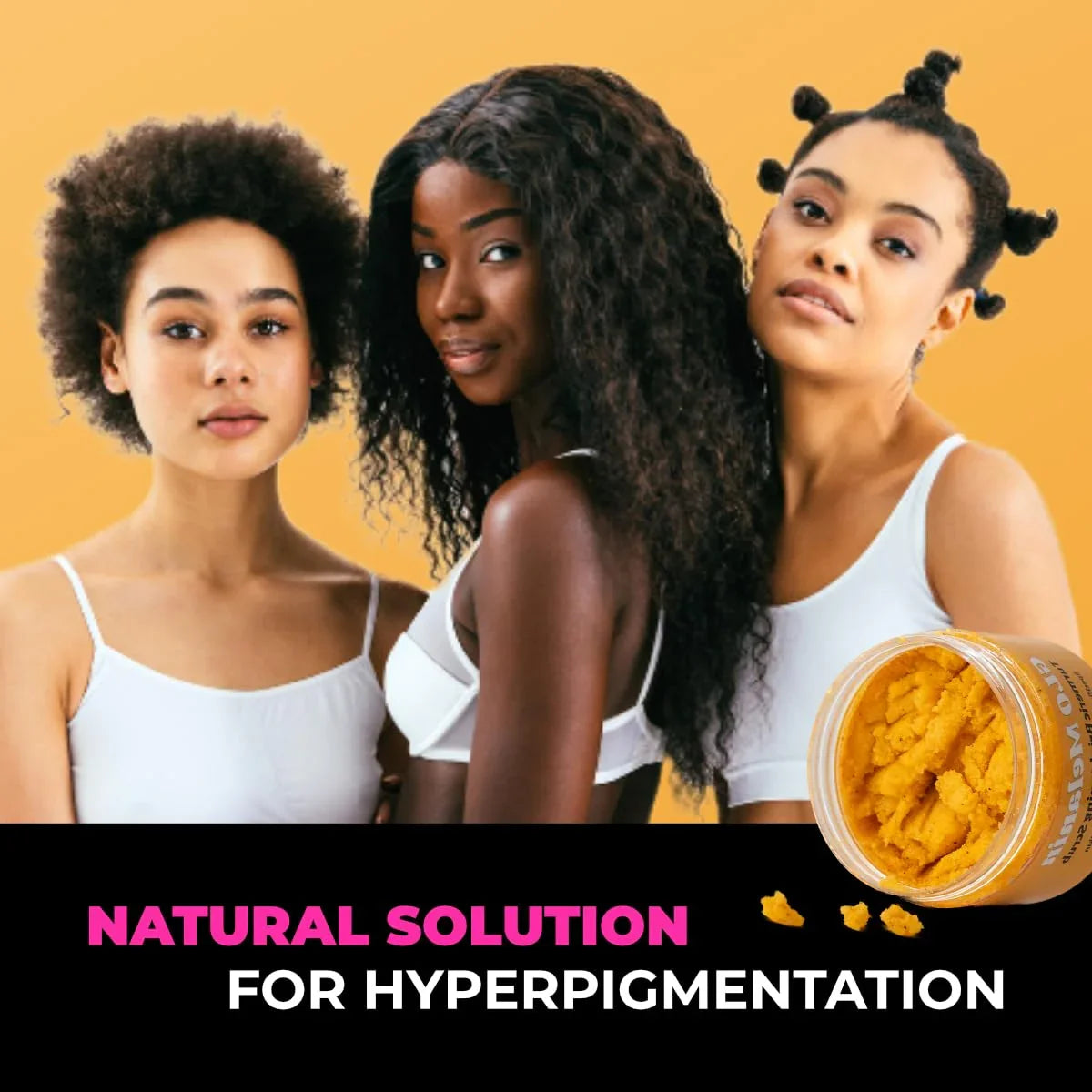 GLO Melanin Turmeric Scrub for Dark Spots Brightening - Kenya