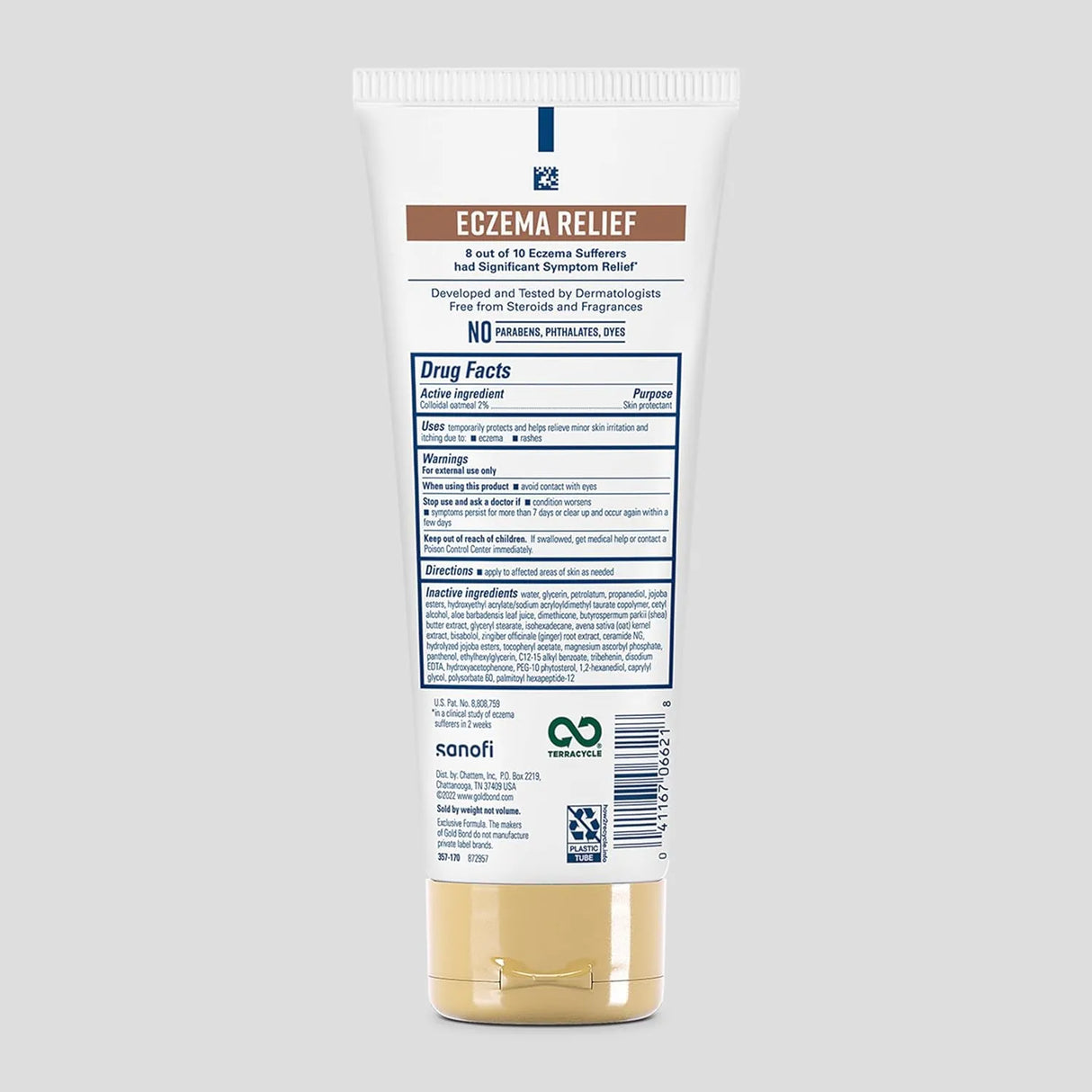 Gold Bond Medicated Eczema Relief Skin Protectant Cream, 8 oz., With 2% Colloidal Oatmeal - Kenya