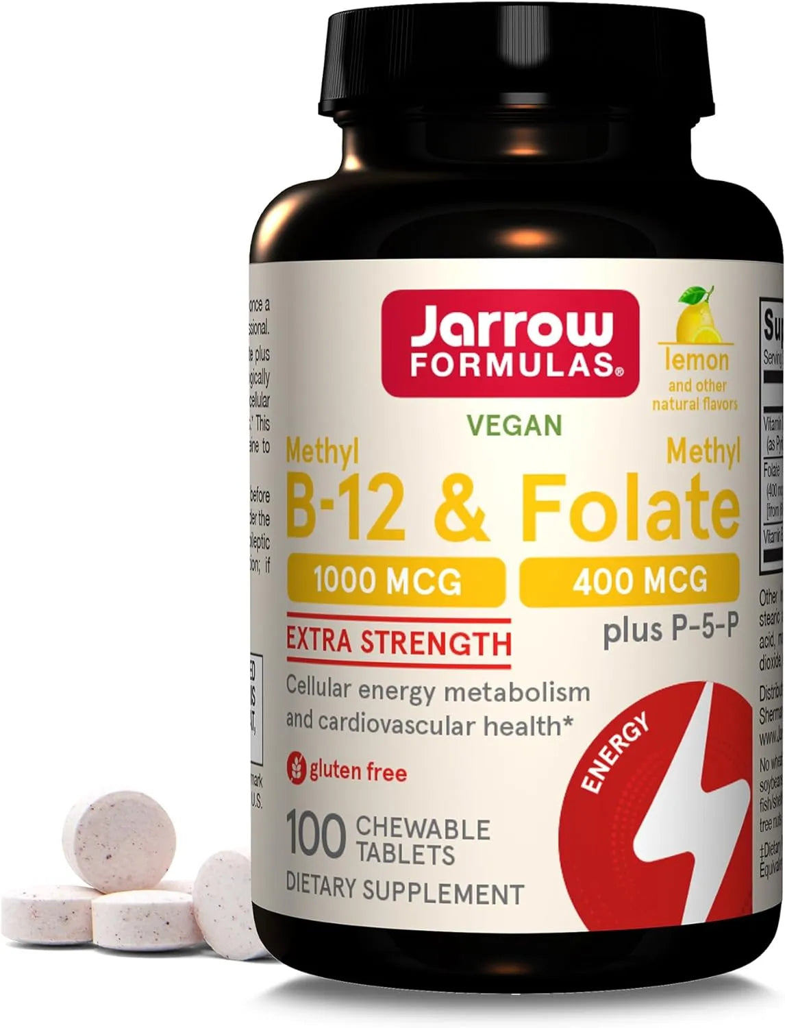 Jarrow Methyl B-12 & Methyl Folate Lemon - Kenya