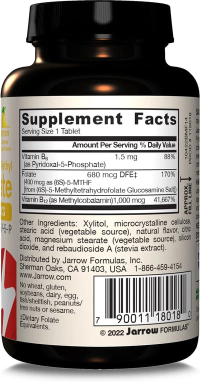 Jarrow Methyl B-12 & Methyl Folate Lemon - view 2