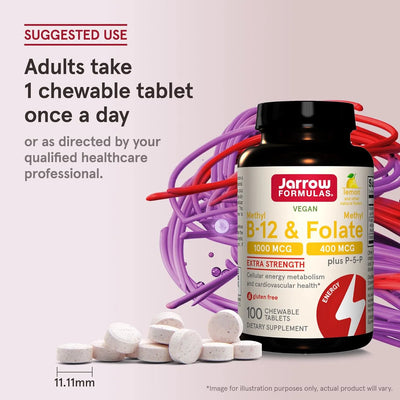 Jarrow Methyl B-12 & Methyl Folate Lemon - view 6