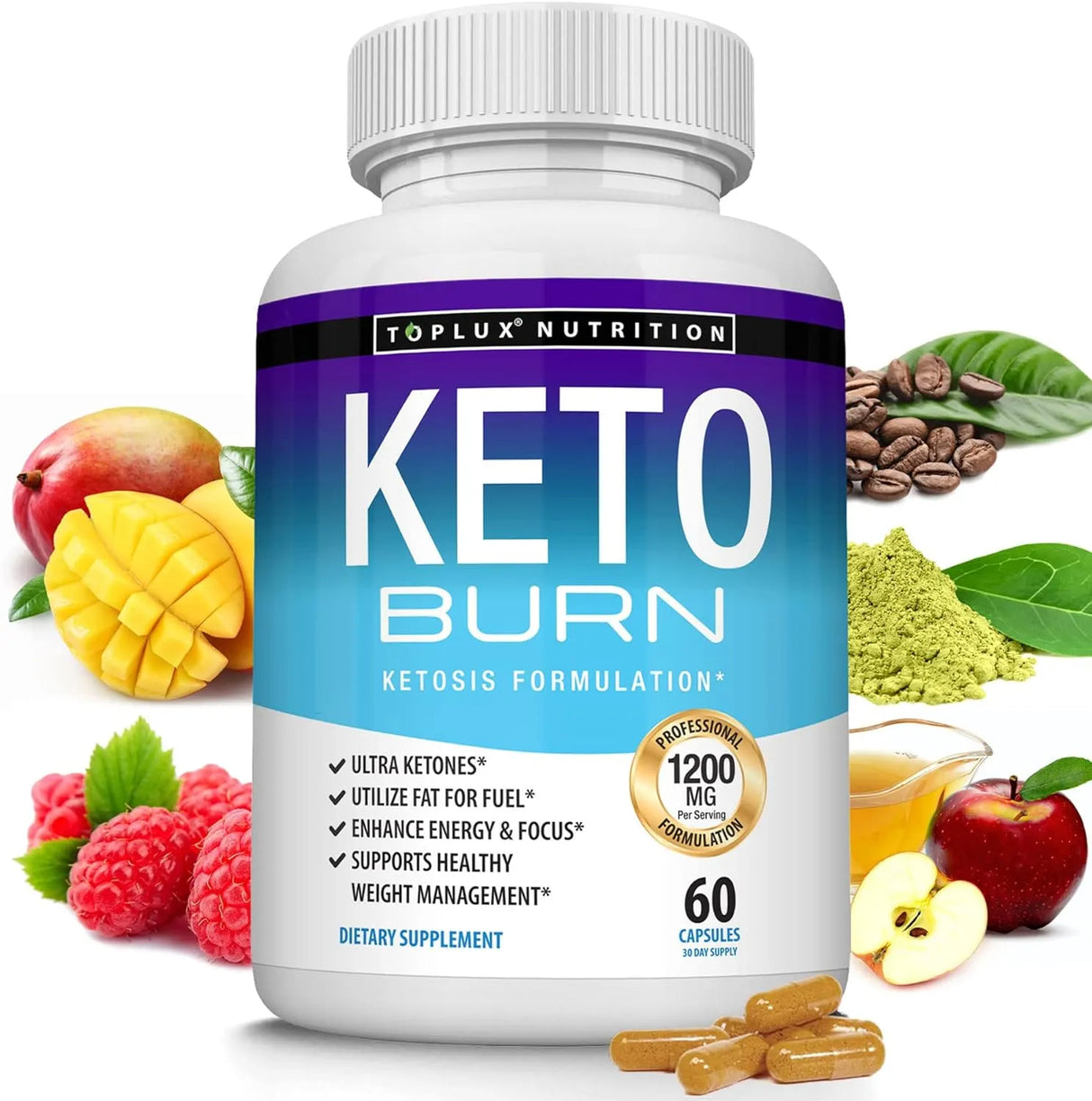 Keto Burn Pills Ketosis Weight Loss - 1200 Mg Ultra Advanced Natural Ketogenic Fat Burner - Kenya