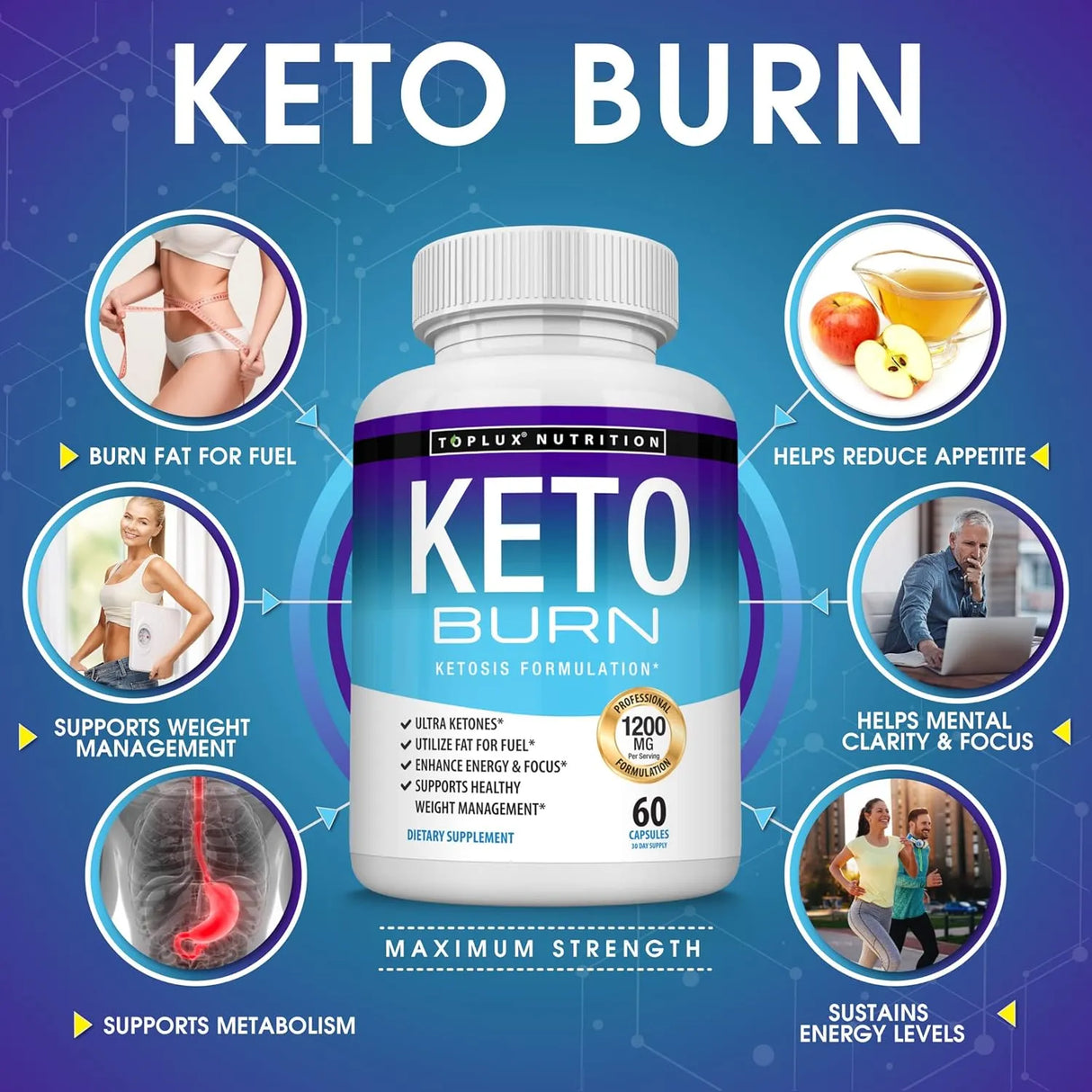 Keto Burn Pills Ketosis Weight Loss - 1200 Mg Ultra Advanced Natural Ketogenic Fat Burner - Kenya